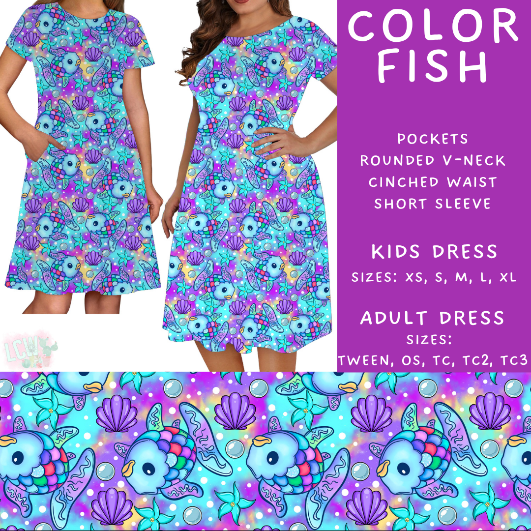 Batch #456 - Storybook Collection 4 - Closes 11/28 - ETA late Jan - Color Fish Womens & Girls Dresses