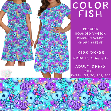 Batch #456 - Storybook Collection 4 - Closes 11/28 - ETA late Jan - Color Fish Womens & Girls Dresses