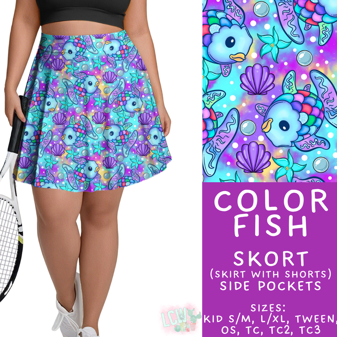 Batch #456 - Storybook Collection 4 - Closes 11/28 - ETA late Jan - Color Fish Skort