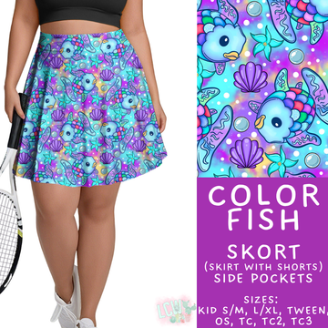 Batch #456 - Storybook Collection 4 - Closes 11/28 - ETA late Jan - Color Fish Skort