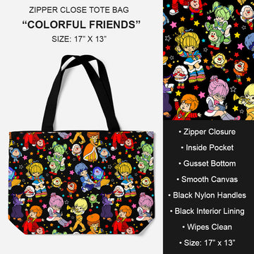 B195 - Preorder Colorful Friends Tote Bag (Closes 11/19. ETA: late Jan.)