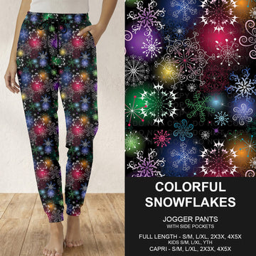 B311 - Preorder Colorful Snowflakes Joggers (Closes 9/06. ETA: mid Nov.)