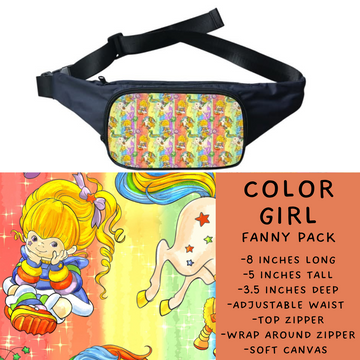 Batch #276 - Fanny Packs & Drawstring Backpacks - Closes 1/24 - ETA late March - Color Girl Fanny Pack