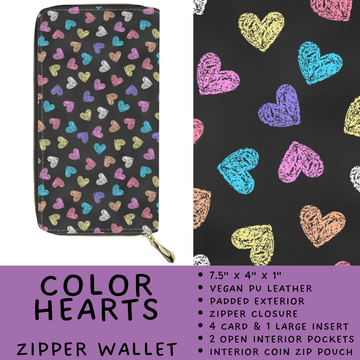 Batch #460 - Zip It Collection - Closes 12/5 - ETA late Jan - Color Hearts Zipper Wallet
