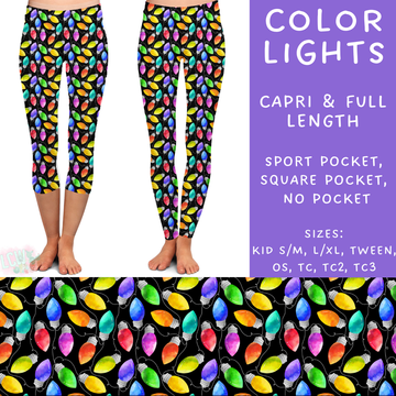 Batch #231 - Tis The Season - Closes 10/31 - ETA early/mid Dec - Color Lights Full and Capri Length Leggings