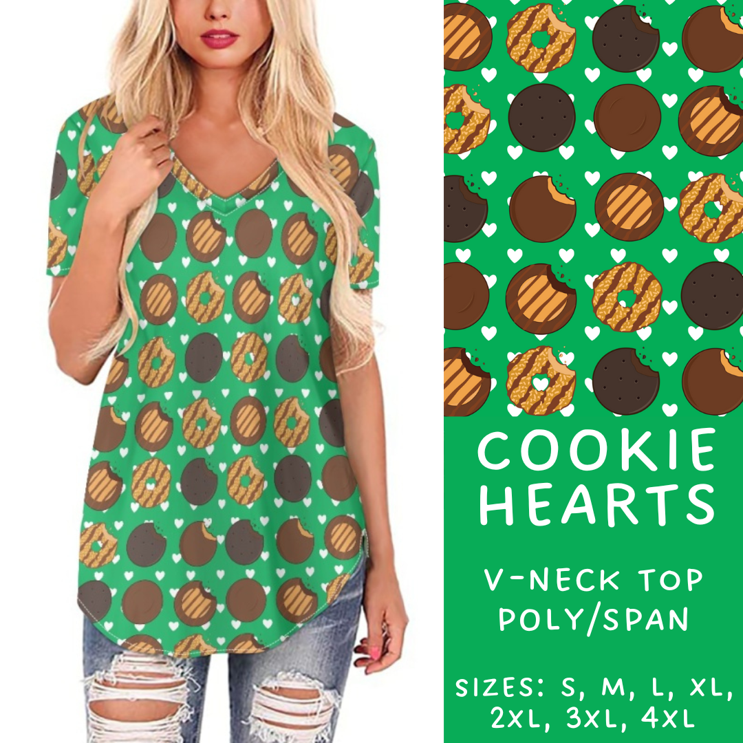 Batch #224 - Cookie Dealer 2 - Closes 10/28 - ETA mid Dec - Cookie Hearts V-Neck Tee