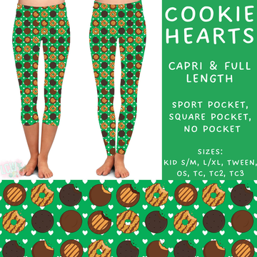 Batch #224 - Cookie Dealer 2 - Closes 10/28 - ETA mid Dec - Cookie Hearts Full and Capri Length Leggings