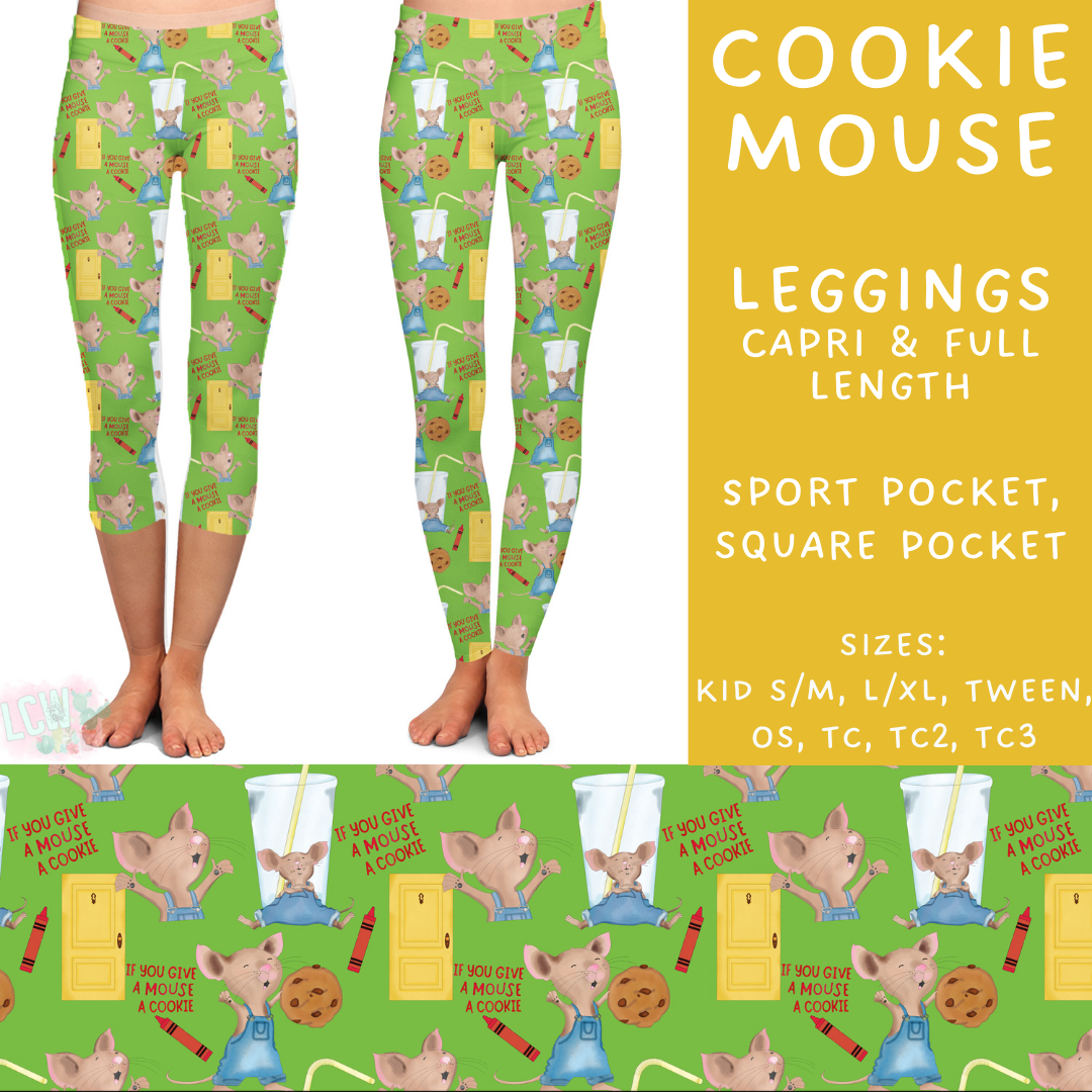 Batch #272 - Storybook Collection - Closes 1/17 - ETA late March - Cookie Mouse Full and Capri Length Leggings