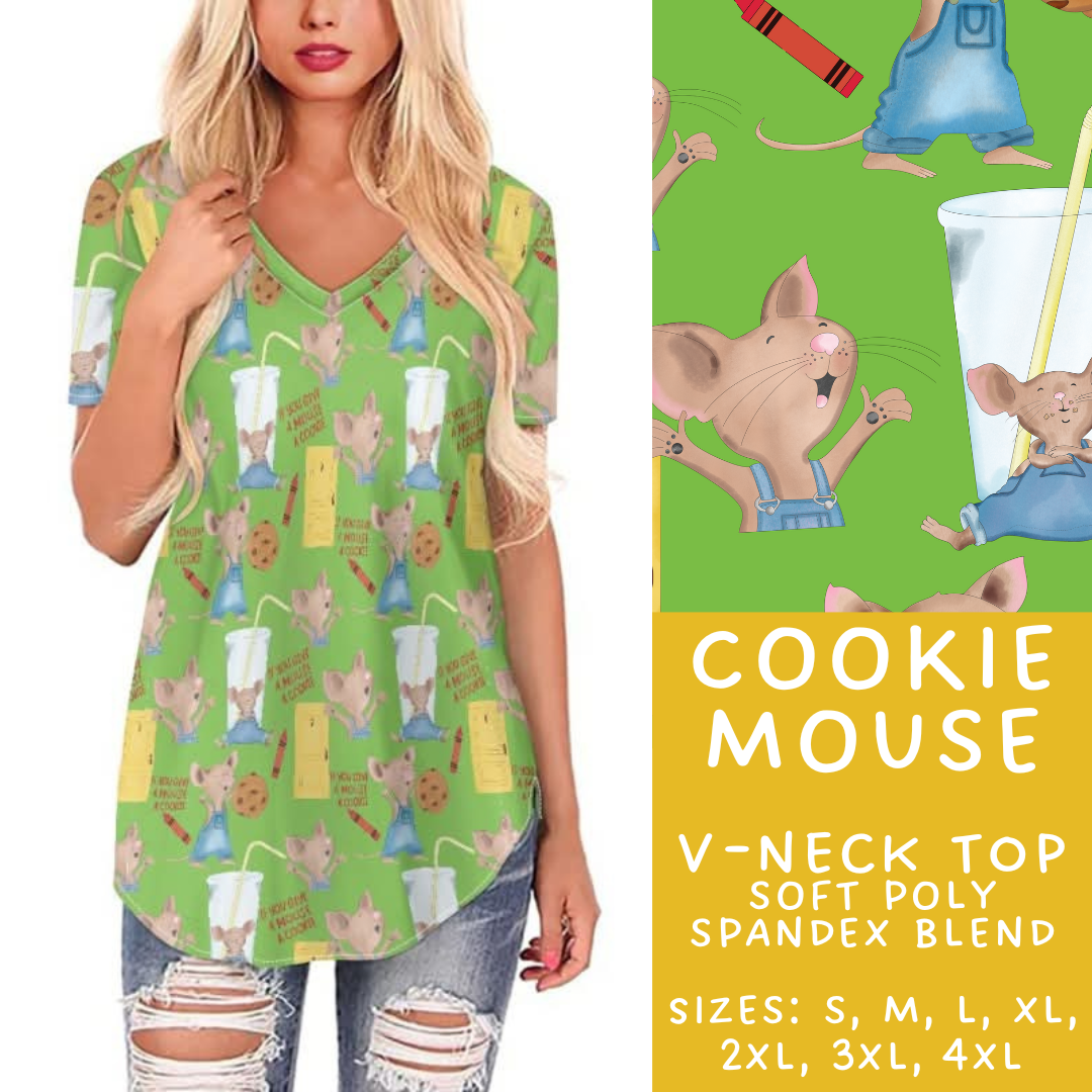 Batch #272 - Storybook Collection - Closes 1/17 - ETA late March - Cookie Mouse V-Neck Tee