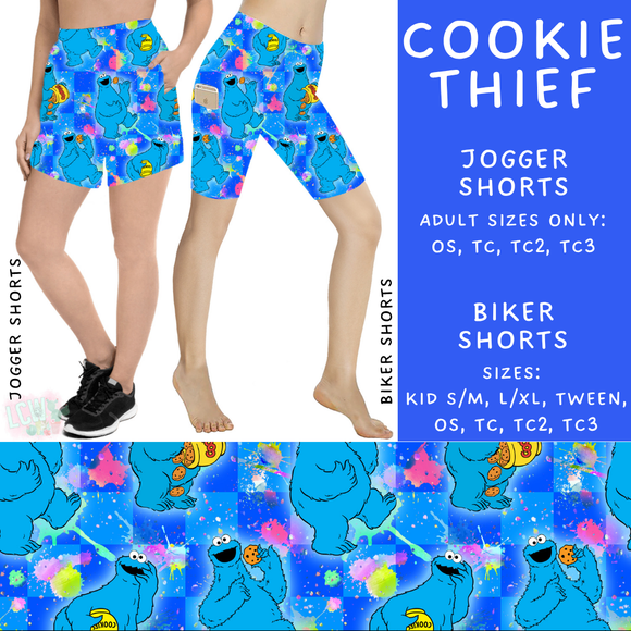 Ready to Ship - Cookie Thief Jogger Shorts -  OS