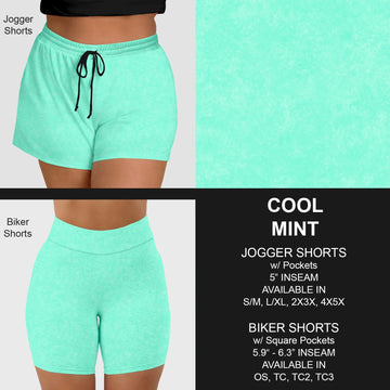 B216 - Preorder Cool Mint Jogger/Biker Shorts (Closes 3/09. ETA: late May)