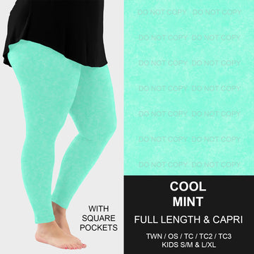 B216 - Preorder Cool Mint Leggings w/ Pockets (Closes 3/09. ETA: late May)