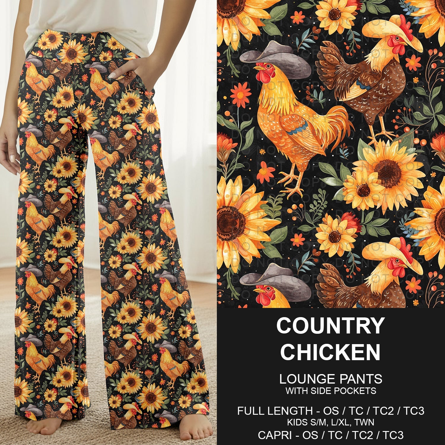 B296 - Preorder Country Chicken Lounge Pants (Closes 6/21. ETA: late Aug.)