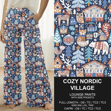 B312 - Preorder Cozy Nordic Village Lounge Pants (Closes 9/13. ETA: mid Nov.)
