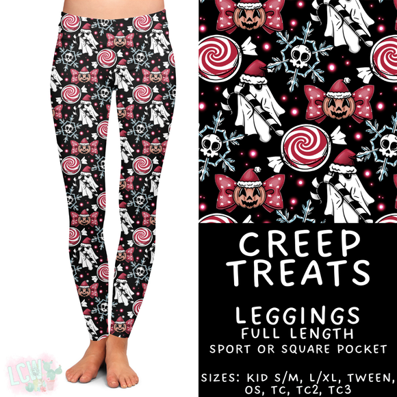 Ready to Ship - Creep Treats Full Length Leggings - Sport Pocket TC2