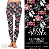 Ready to Ship - Creep Treats Full Length Leggings - Sport Pocket TC2