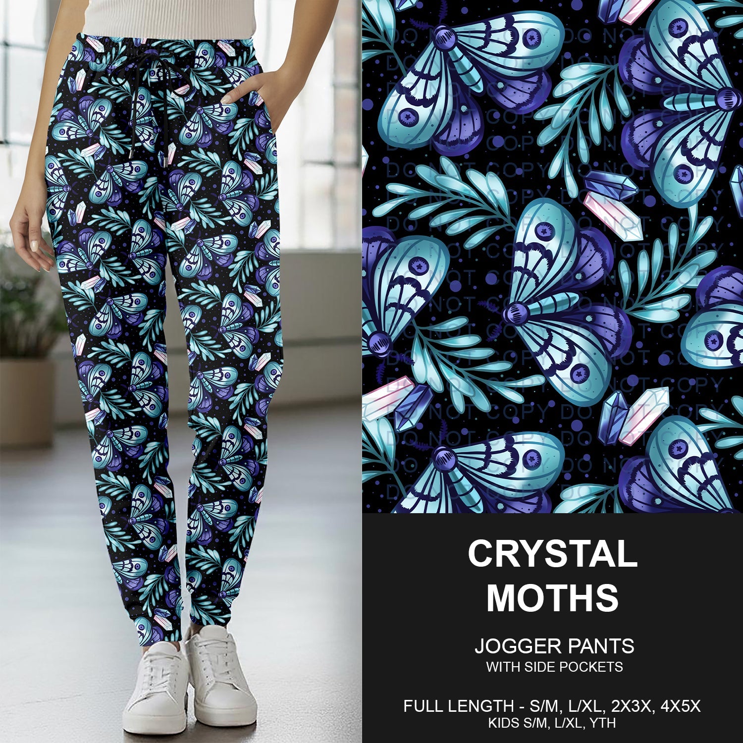 B270 - Preorder Crystal Moths Joggers (Closes 1/18. ETA early April)