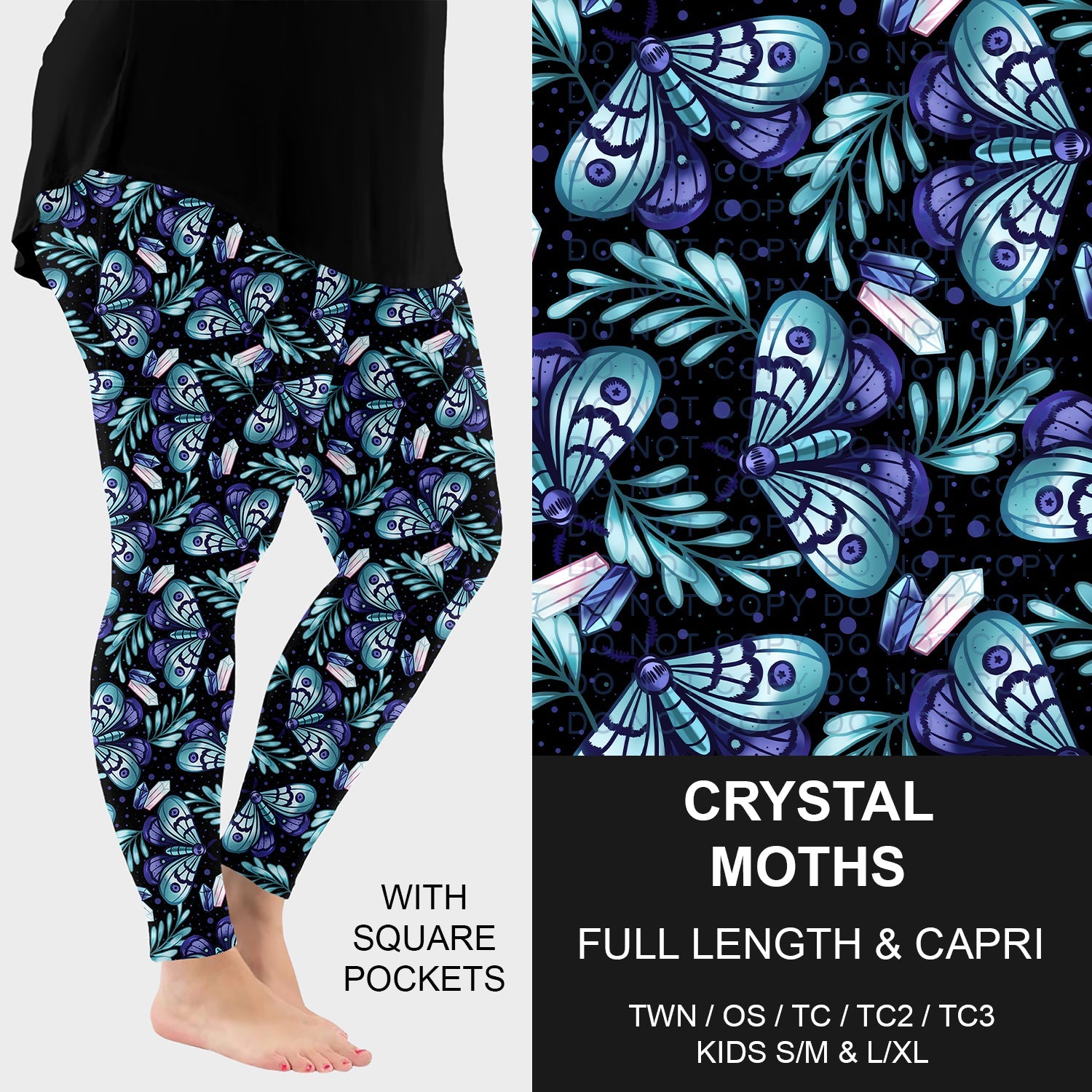B270 - Preorder Crystal Moths Leggings w/ Pockets (Closes 1/18. ETA: early April)