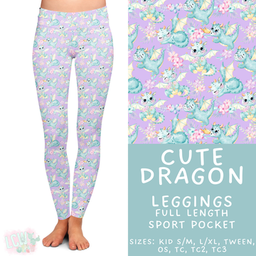 Batch #471 - November Request Run - Closes 1/2 - ETA late Feb - Cute Dragon Full Length Leggings