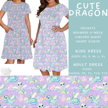 Batch #471 - November Request Run - Closes 1/2 - ETA late Feb - Cute Dragon Adult & Kids Dresses