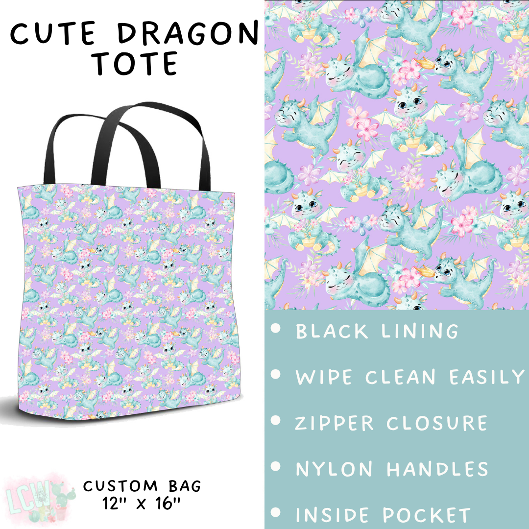 Batch #471 - November Request Run - Closes 1/2 - ETA late Feb - Cute Dragon Tote