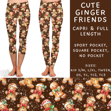 Batch #231 - Tis The Season - Closes 10/31 - ETA early/mid Dec - Cute Ginger Friends Full and Capri Length Leggings