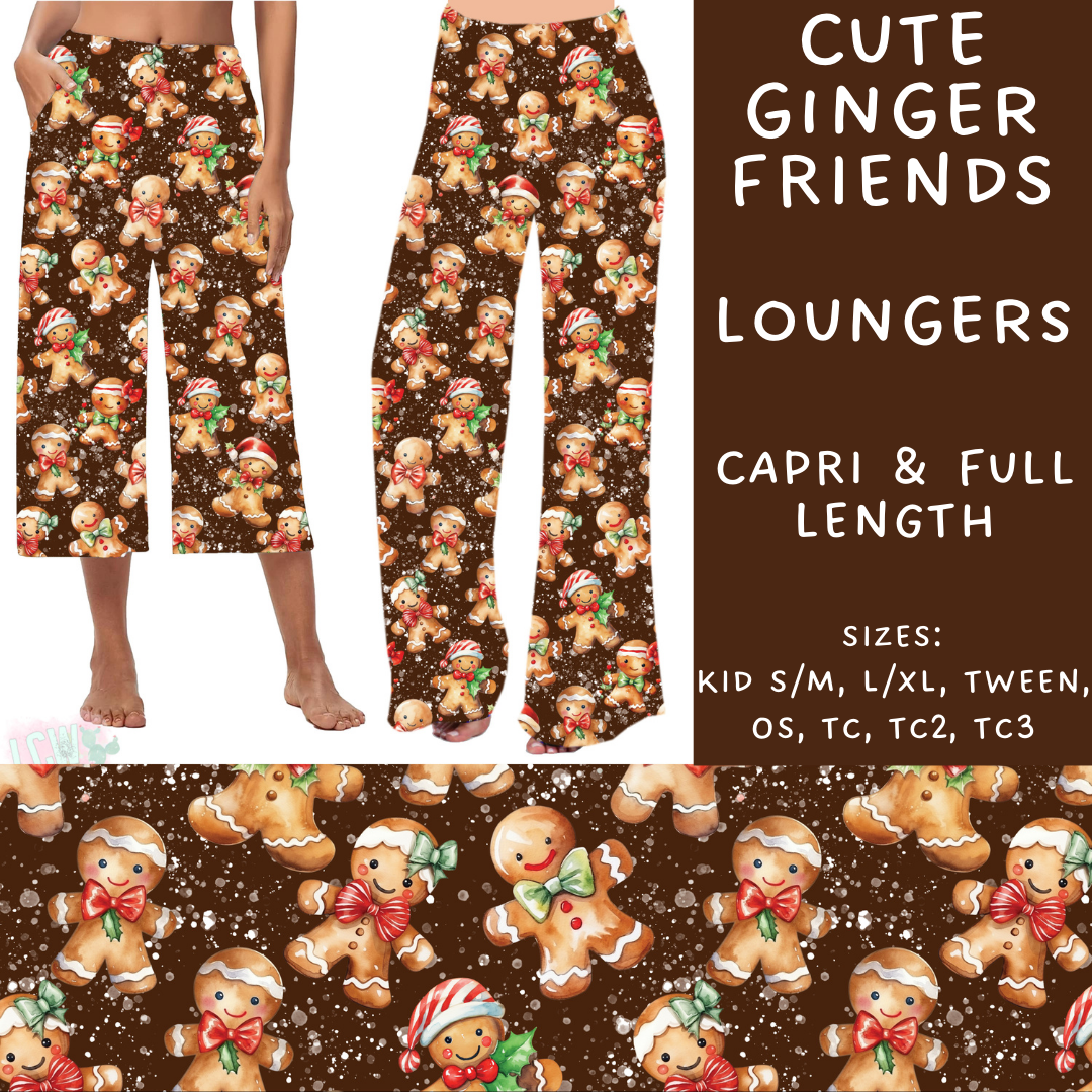 Batch #231 - Tis The Season - Closes 10/31 - ETA early/mid Dec - Cute Ginger Friends Capri and Full Length Loungers