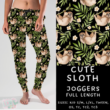 Batch #277 - December Request Run - Closes 1/27 - ETA late March - Cute Sloth Joggers