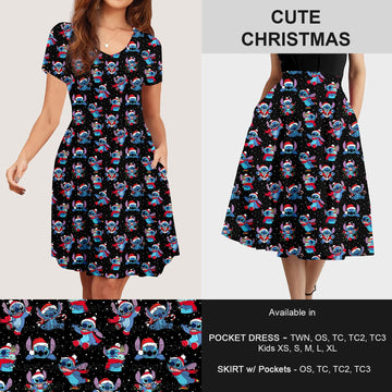 B183 - Preorder Cute Christmas Dress/Skirt with Pockets (Closes 10/02. ETA: early Dec)