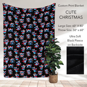 B186 - Pre-Order Cute Christmas Fleece Blanket (Closes 10/04. ETA: early Dec)