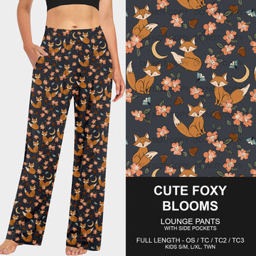 B200 - Preorder Cute Foxy Blooms Lounge Pants (Closes 12/15. ETA late Feb.)