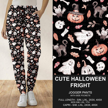 B307 - Preorder Cute Halloween Fright Joggers (Closes 8/02. ETA: early Oct.)