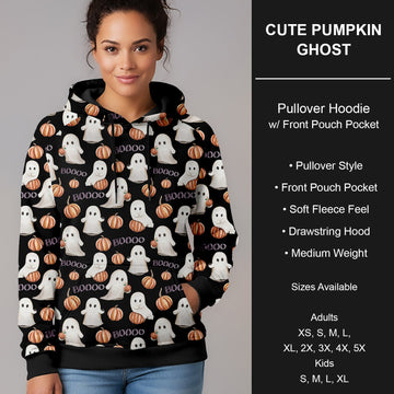 B299 - Preorder Cute Pumpkin Ghost Pullover Hoodie (Closes 7/12. ETA mid Sept.)