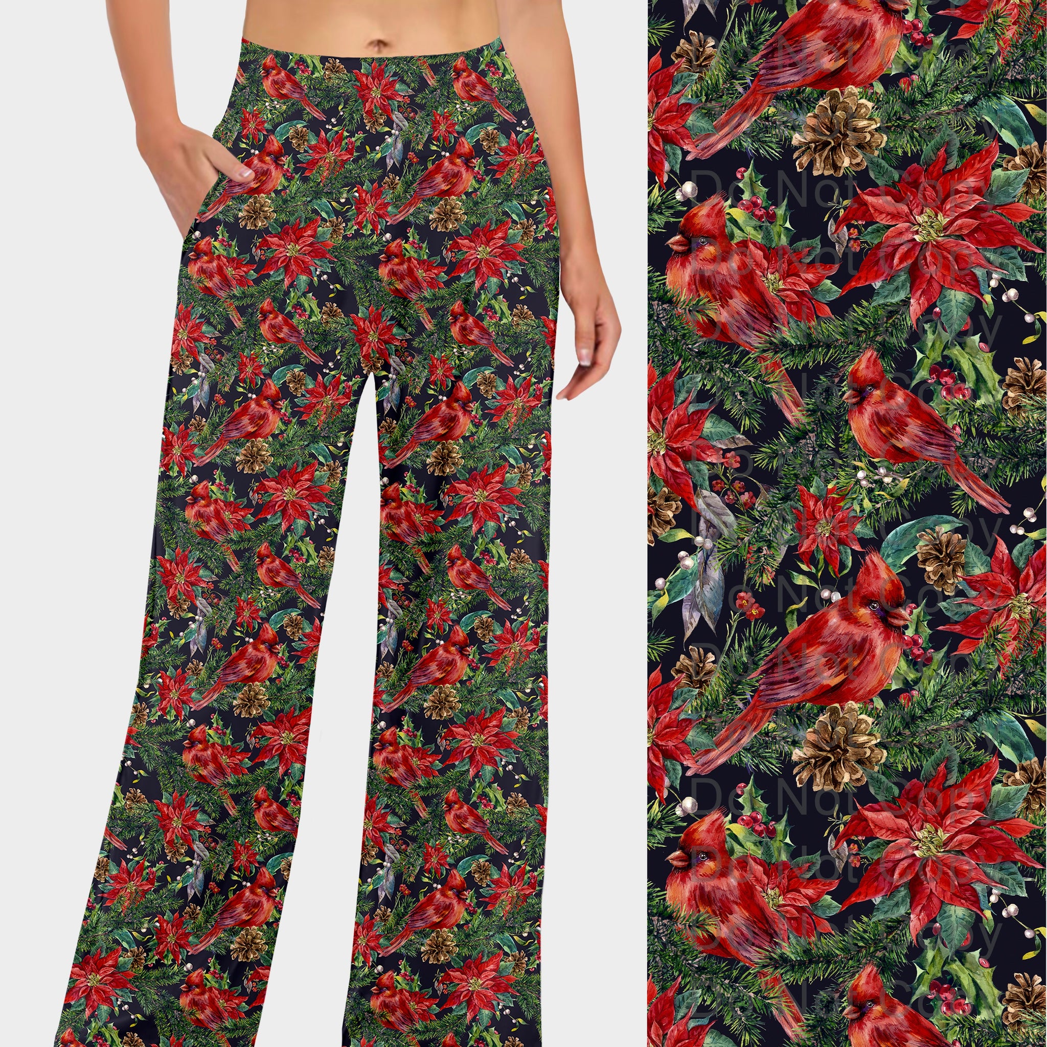 RTS - Cardinal Poinsettia Lounge Pants