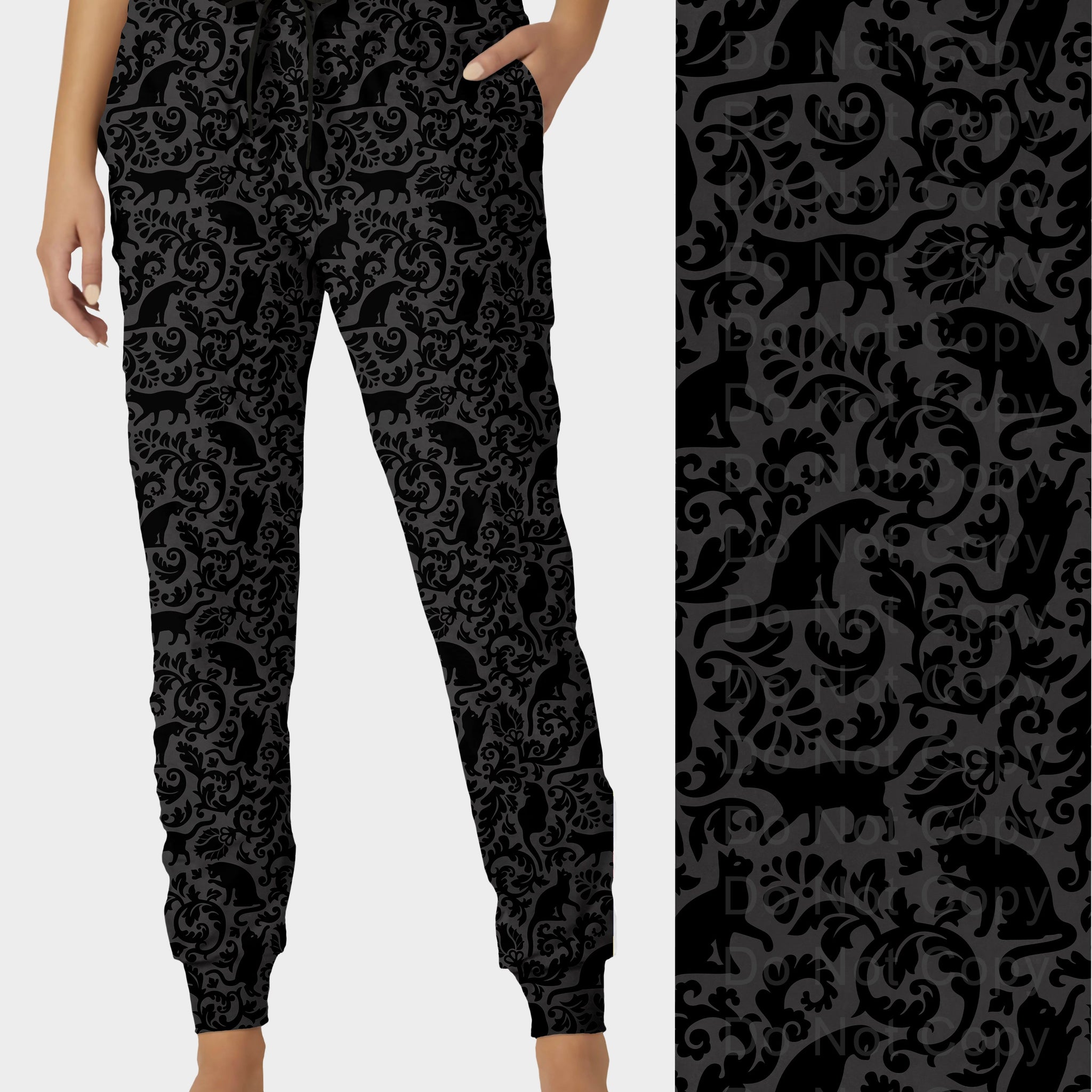 RTS - Cat Damask Joggers