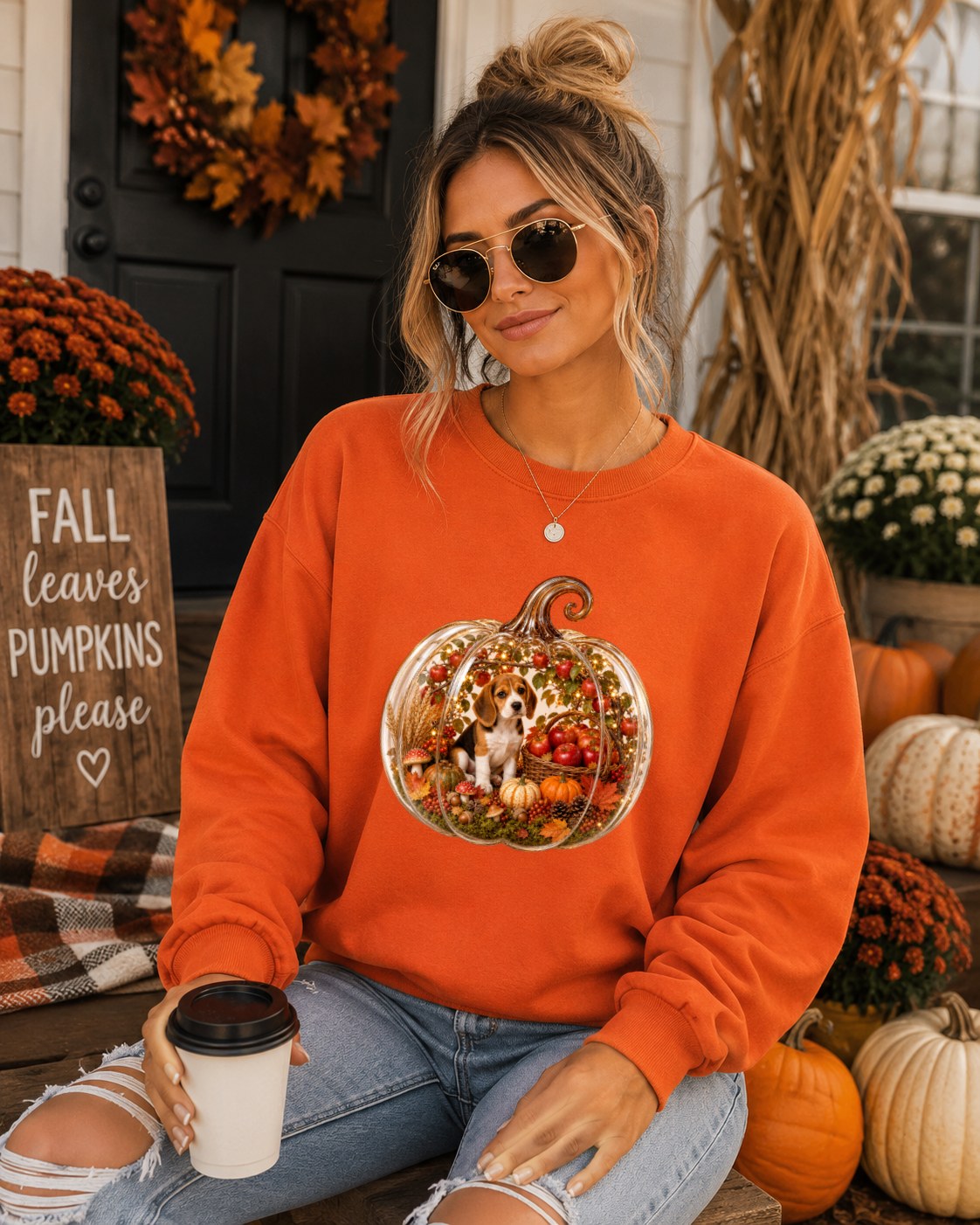 Cozy Pumpkin Beagle Sweatshirt