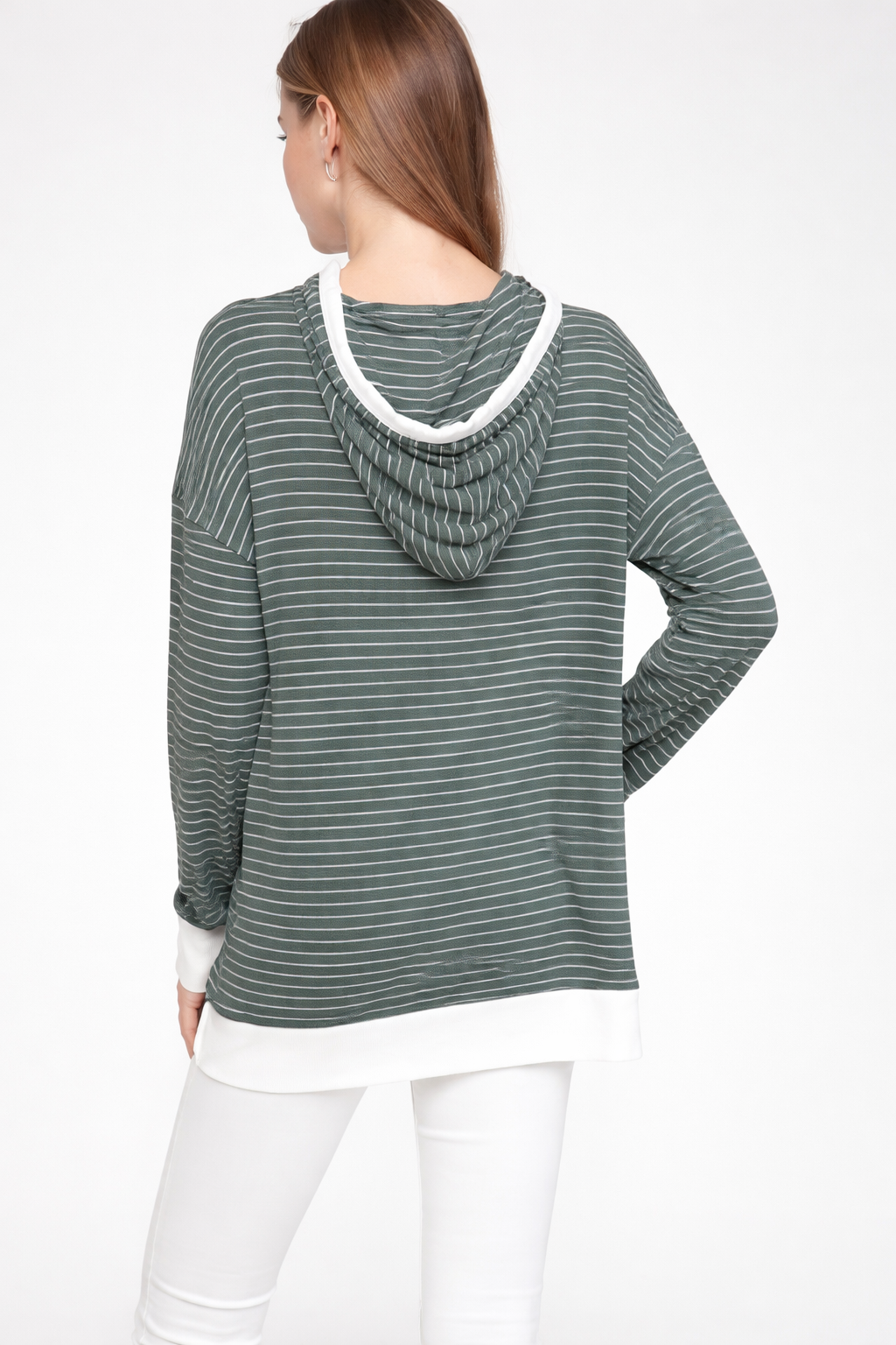Front Zipper Light Knit Hoodie