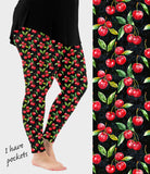 RTS - Cherry Leggings w/ Pockets
