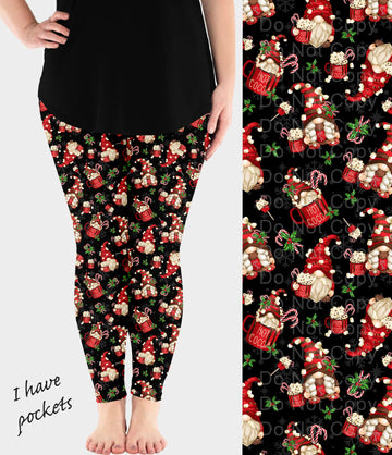 RTS - Cocoa Gnomes Leggings w/ Pockets