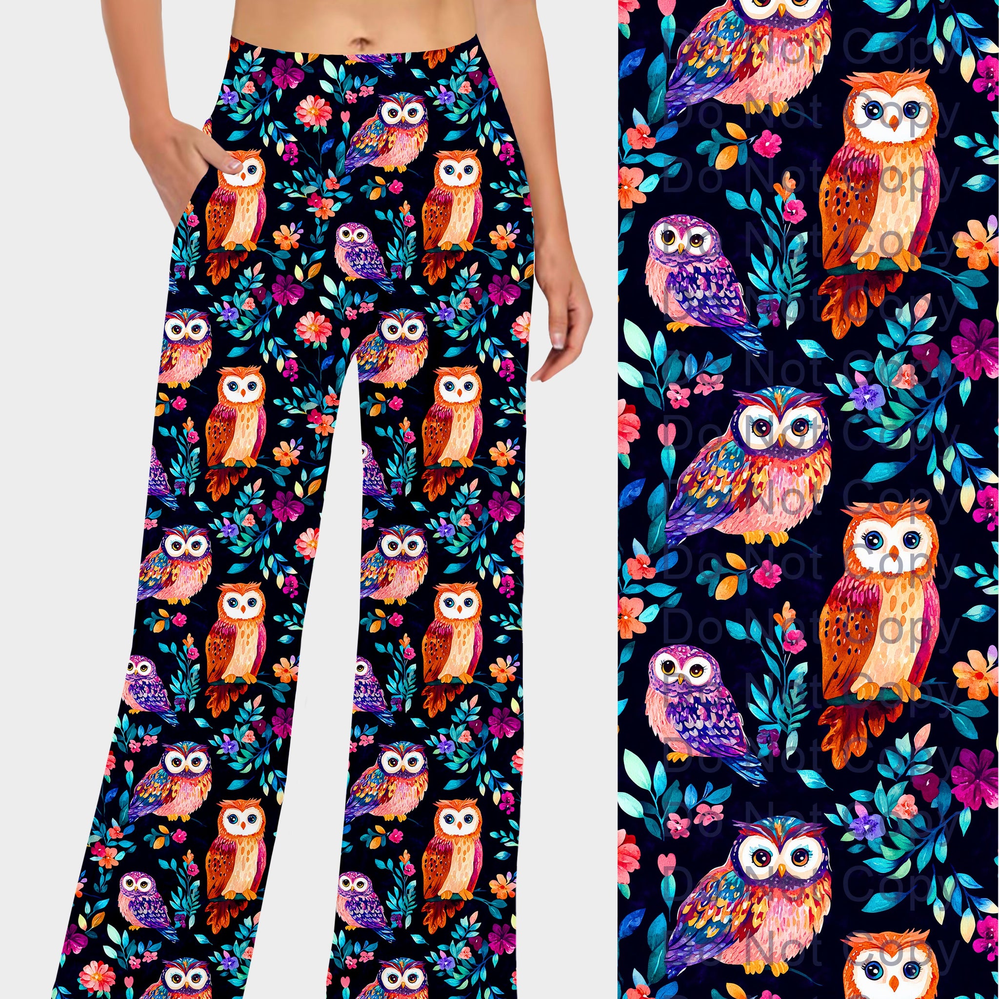 RTS - Colorful Owls Lounge Pants