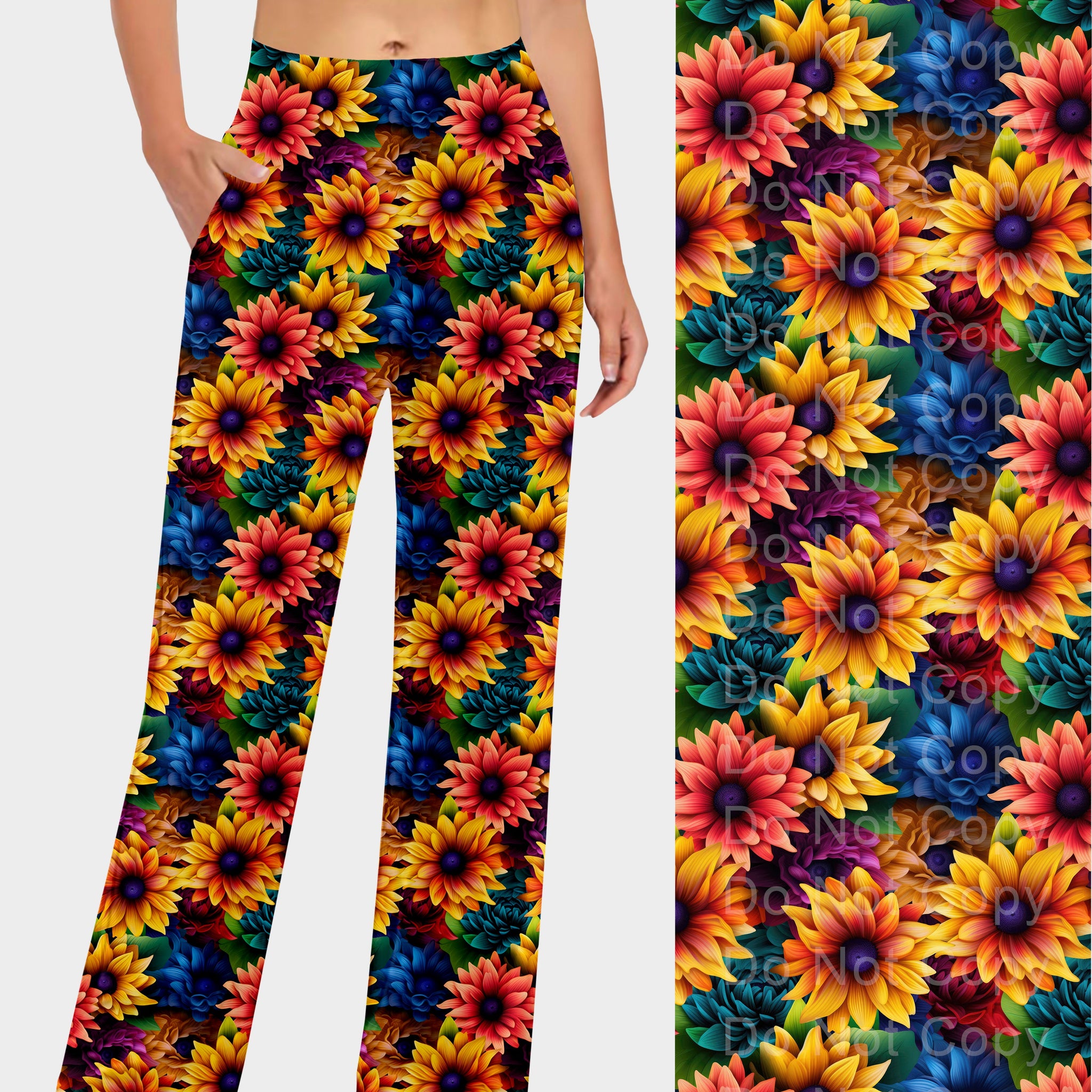 RTS - Colorful Sunflower Lounge Pants
