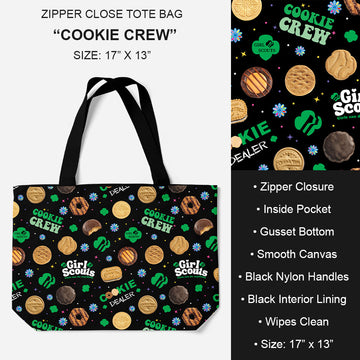 B195 - Preorder Cookie Crew Tote Bag (Closes 11/19. ETA: late Jan.)