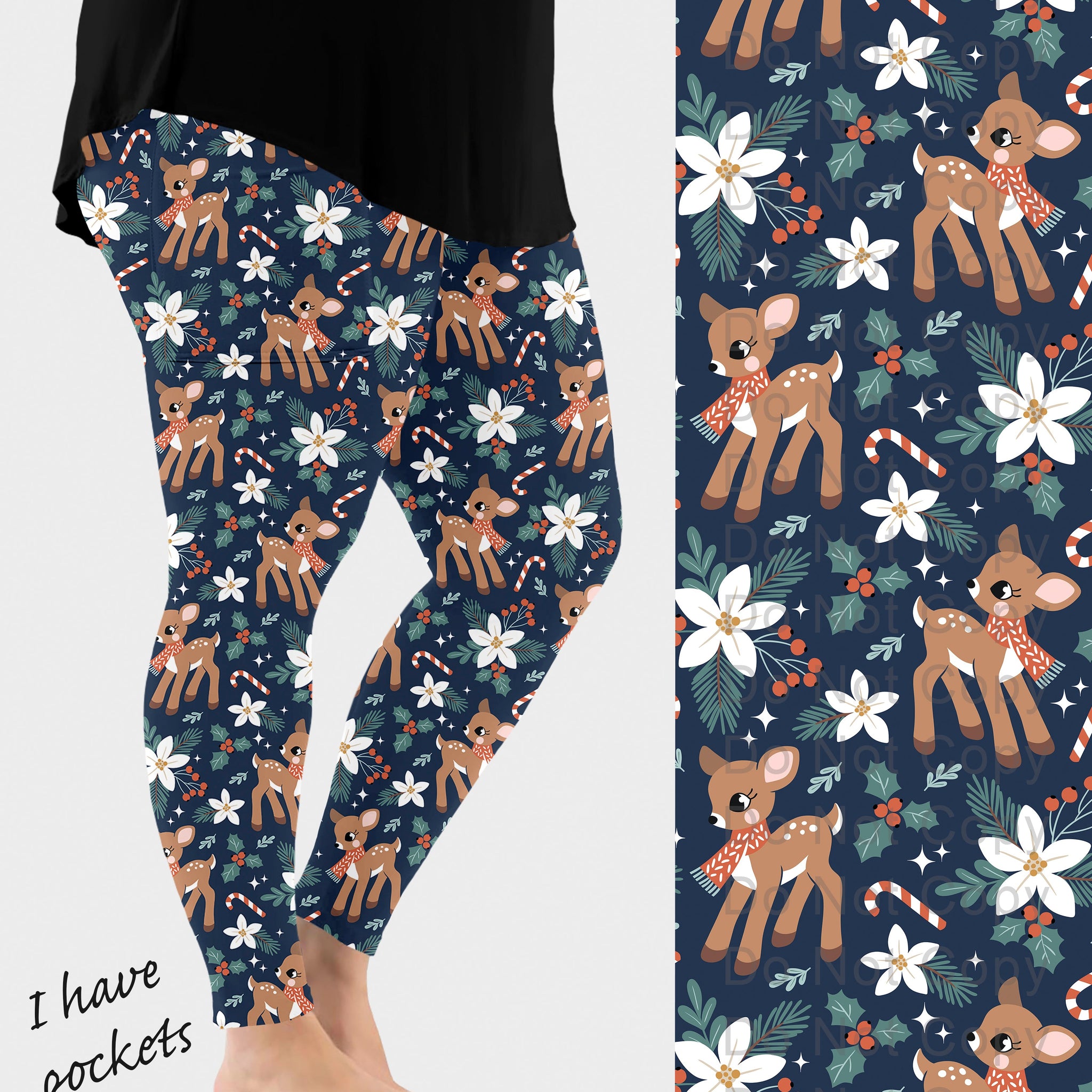 RTS - Cozy Fawn Leggings w/ Pockets