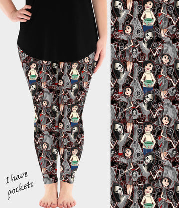 RTS - Creepy Mother Leggings w/ Pockets