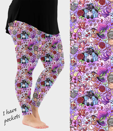 RTS - Critters in Wonderland Leggings with Pockets
