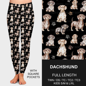 B189 - Preorder Dachshund Leggings w/ Pockets (Closes 10/25. ETA late Dec.)