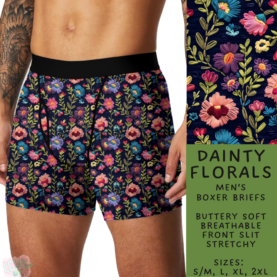 Batch #244 - Comfortable Underwear 2 - Closes 11/27 - ETA mid/late Jan - Dainty Florals Men's Boxer Briefs