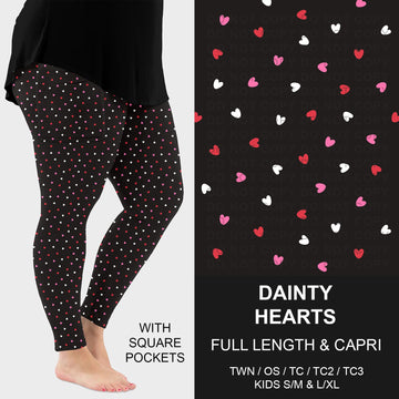 B263 - Preorder Dainty Hearts Leggings w/ Pockets (Closes 11/30. ETA: late Jan.)