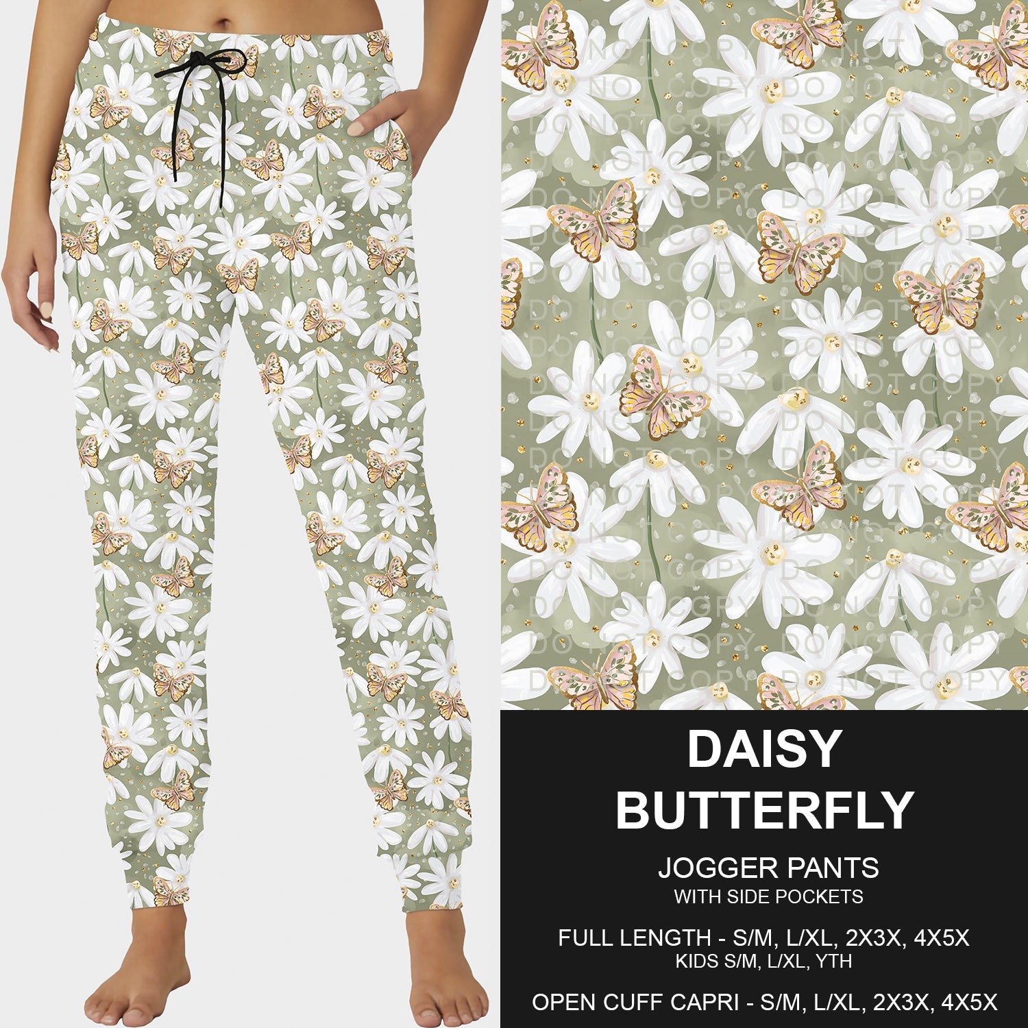 B229- Preorder Daisy Butterfly Joggers (Closes 5/18. ETA: late July)