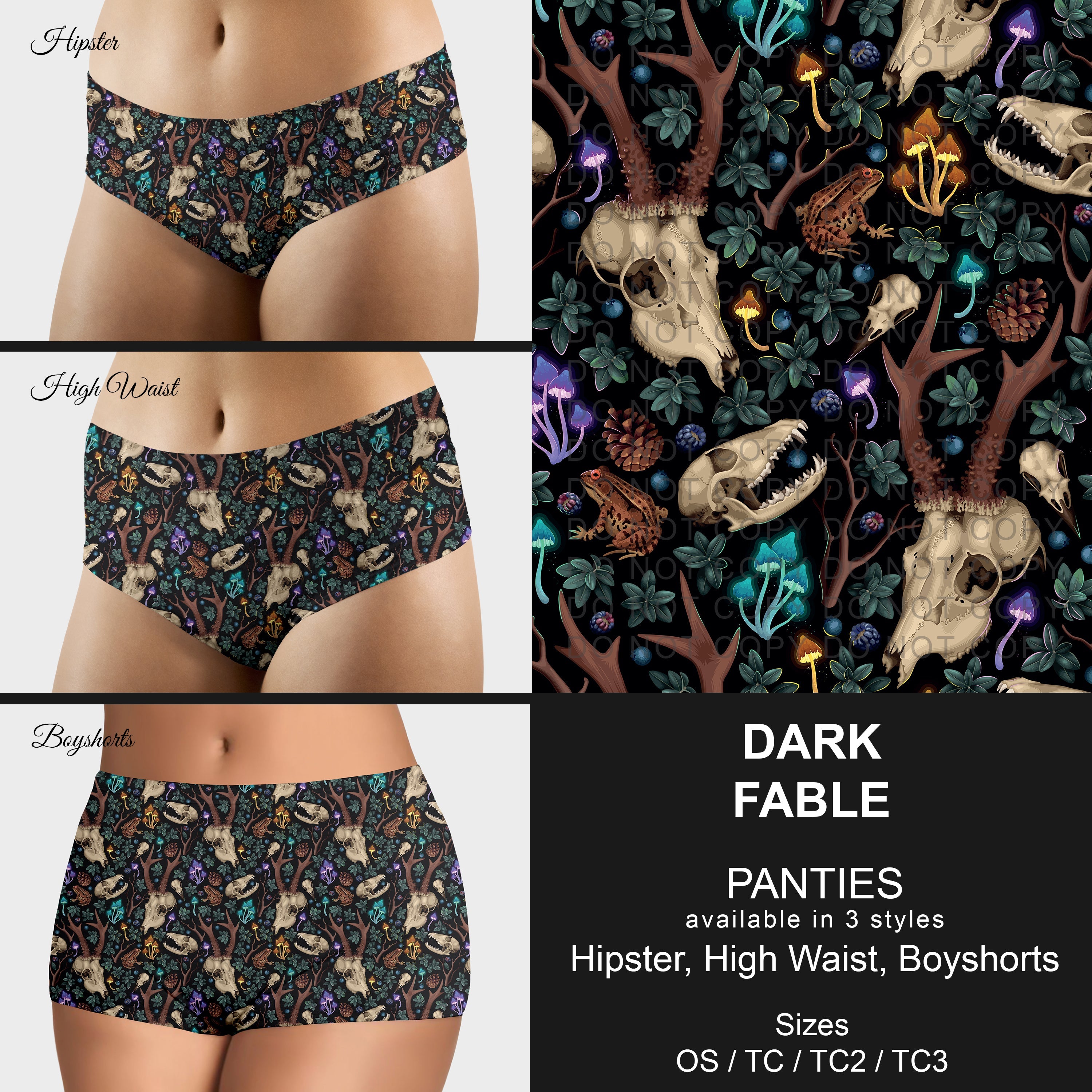 B306 - Preorder Dark Fable Panties (Closes 8/07. ETA mid October)